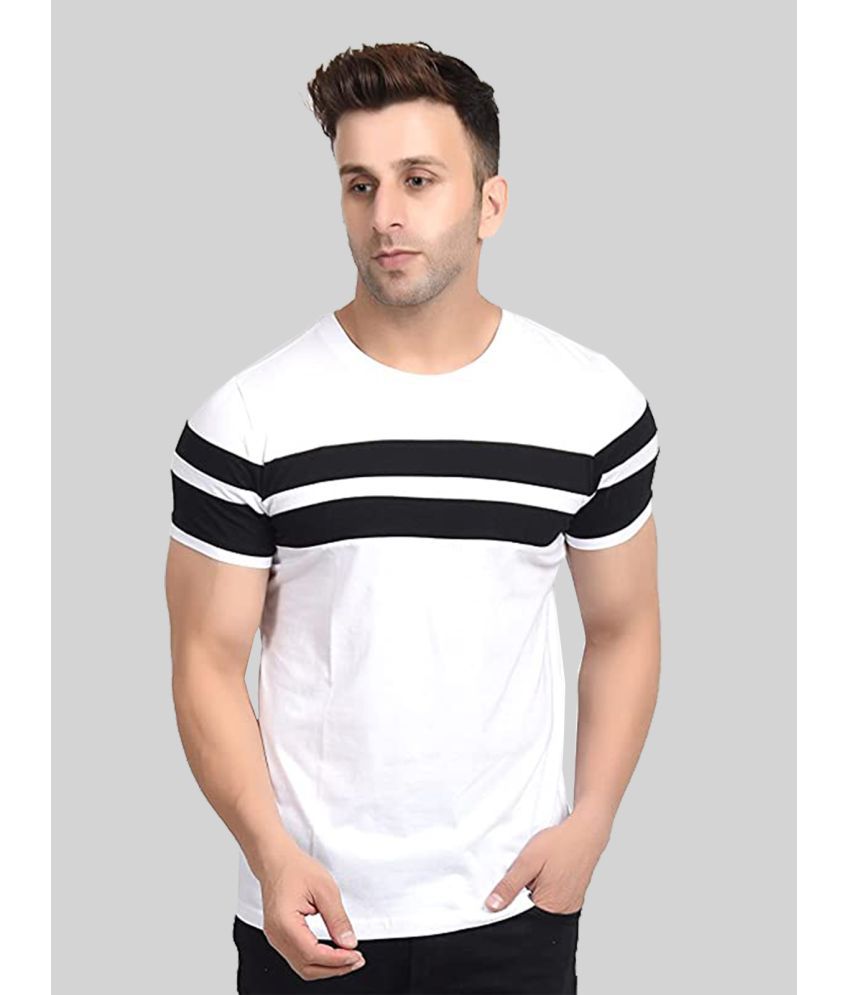     			OXRYZER - White Cotton Regular Fit Men's T-Shirt ( Pack of 1 )