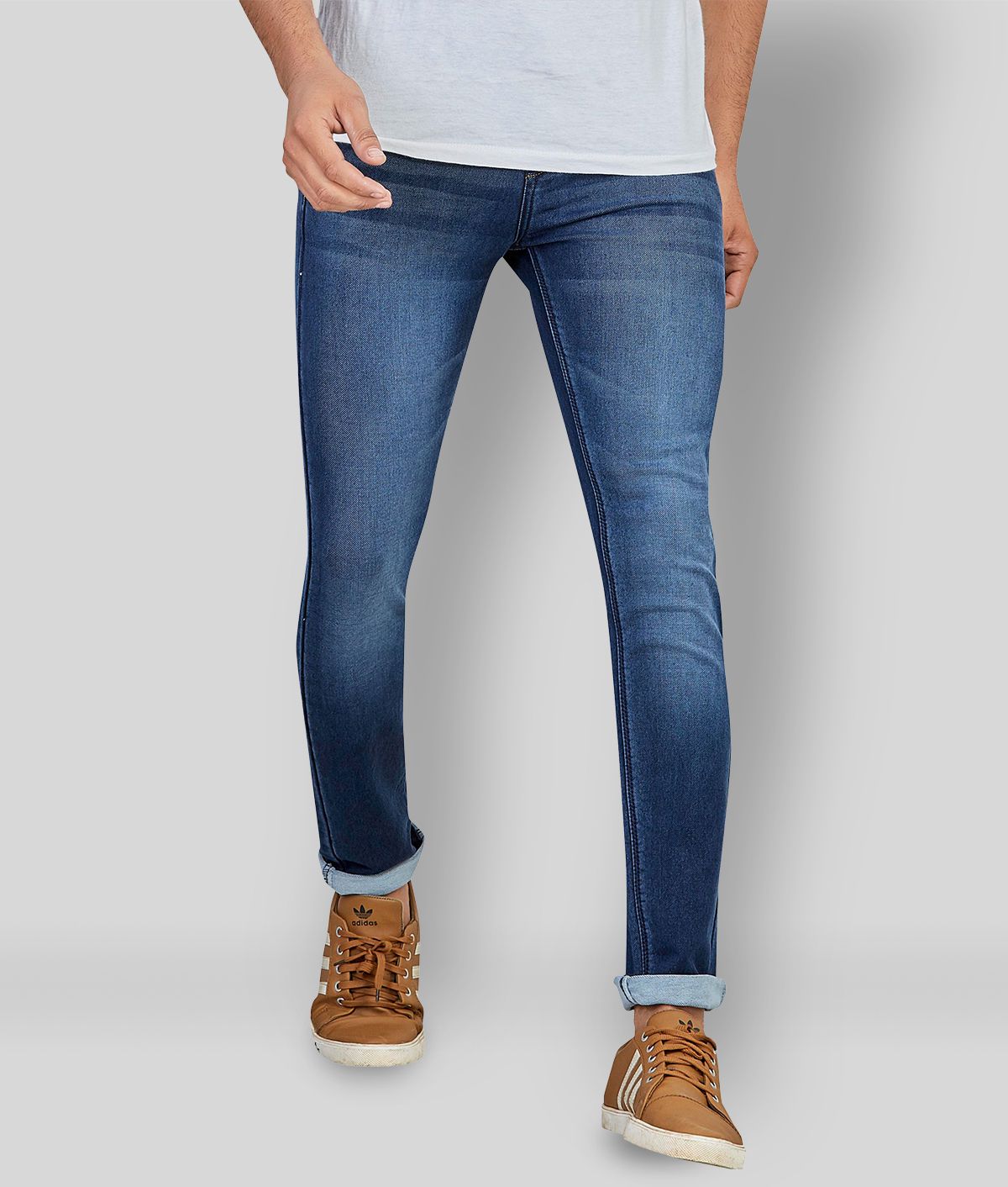 Hasasi Denim - Blue Cotton Blend Regular Fit Men's Jeans ( Pack of 1 )
