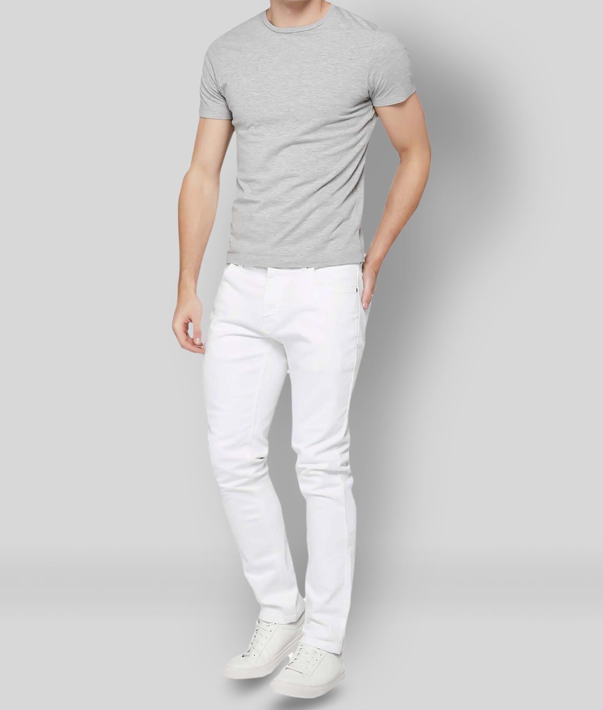     			X20 Jeans - White Cotton Blend Skinny Fit Men's Jeans ( Pack of 1 )