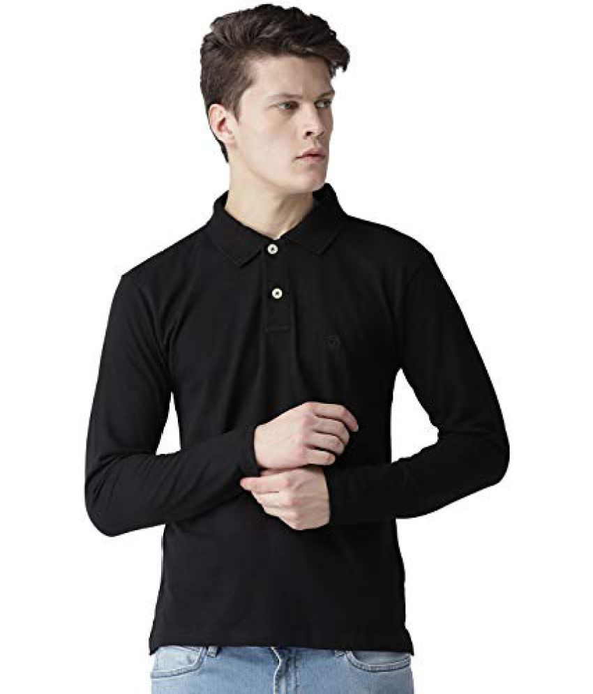     			Chkokko - Black Cotton Blend Regular Fit Men's Polo T Shirt ( Pack of 1 )