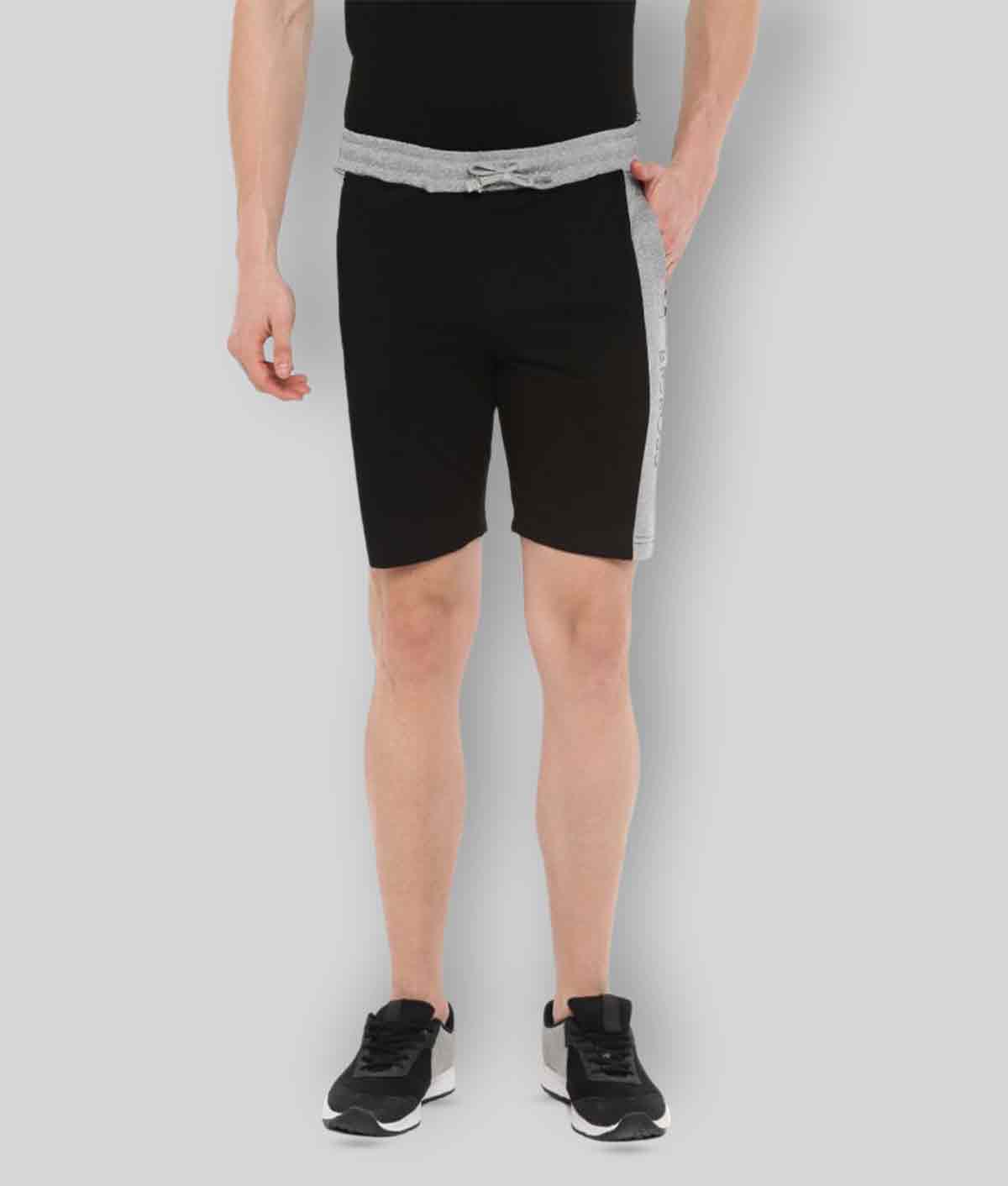     			Dollar - Black Cotton Blend Men's Shorts ( Pack of 1 )