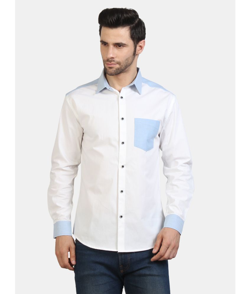    			Life Roads - White 100% Cotton Slim Fit Men's Casual Shirt ( Pack of 1 )