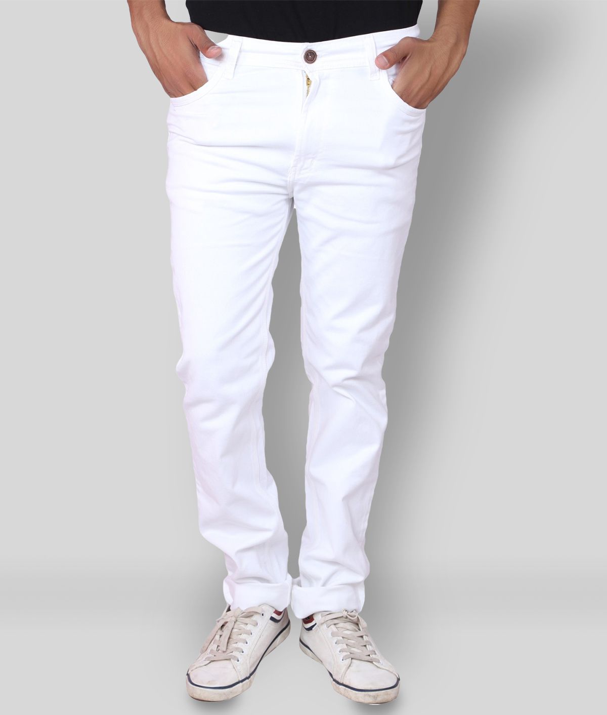     			X20 Jeans - White Cotton Blend Regular Fit Men's Jeans ( Pack of 1 )