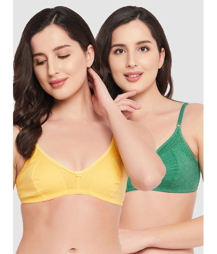     			Clovia Pack of 2 Cotton Blend Non Padded Women's Everyday Bra ( Multicolor )