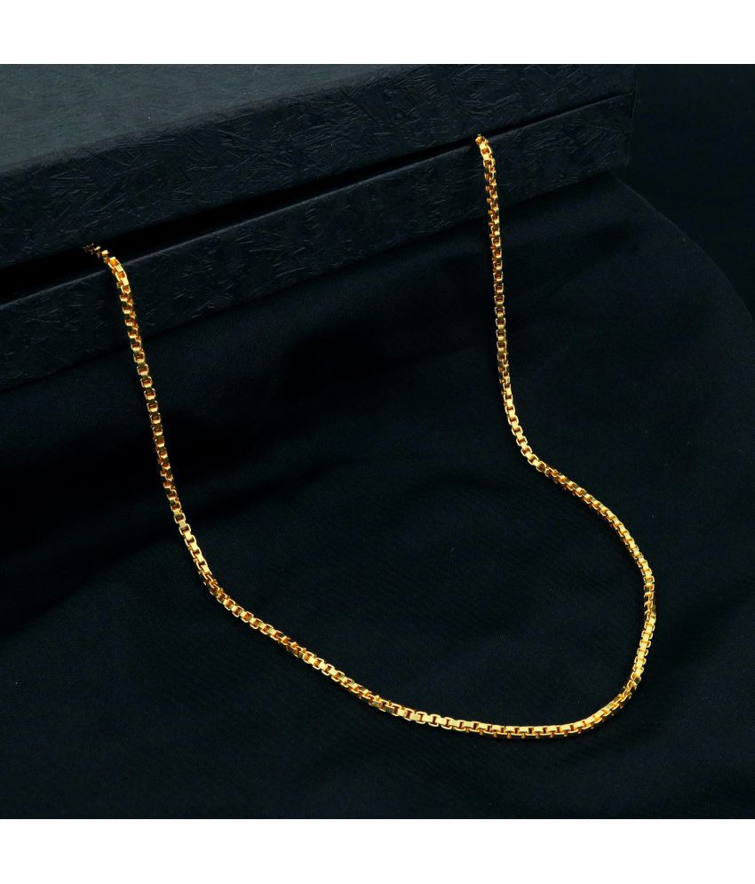     			Fashion Frill Ravishing Golden Chain Stylish Neck Chain Brass Gold Chain For Men Boys  28 Inches