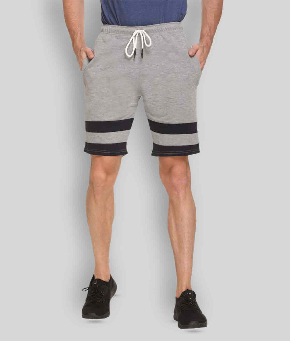     			HVBK - Grey Cotton Blend Men's Shorts ( Pack of 1 )