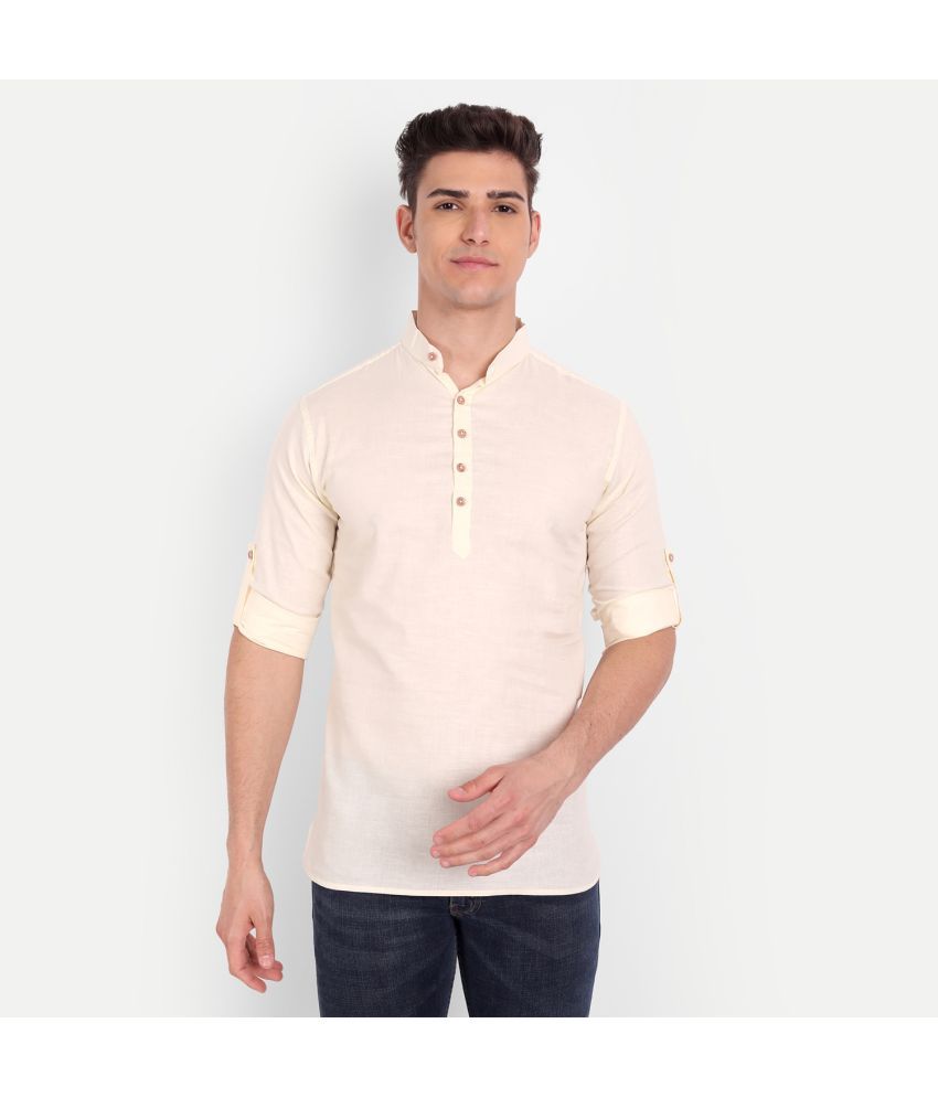     			Vida Loca - Beige Linen Slim Fit Men's Casual Shirt ( Pack of 1 )