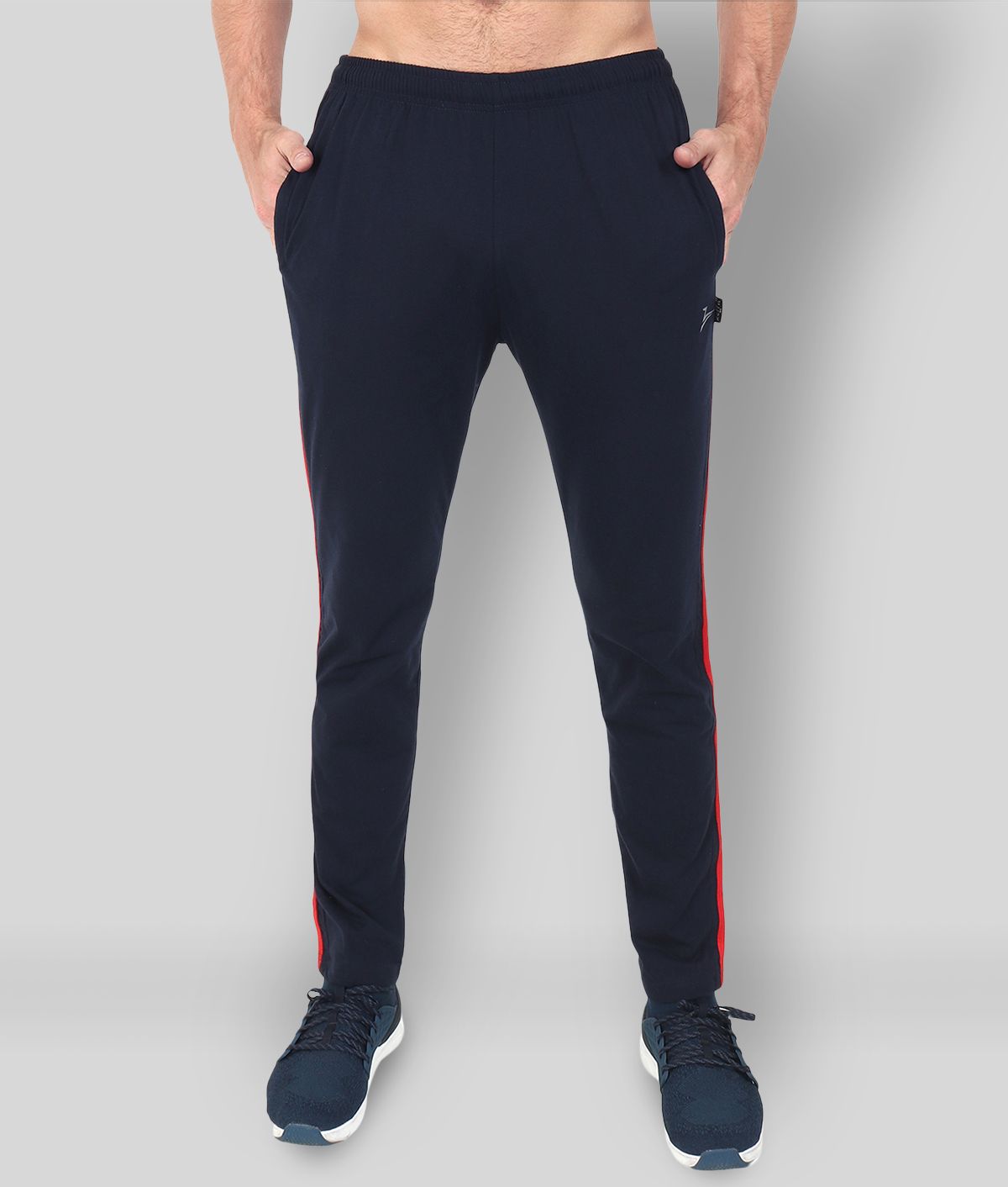     			Zeffit - Navy Blue Cotton Blend Men's Trackpants ( Pack of 1 )