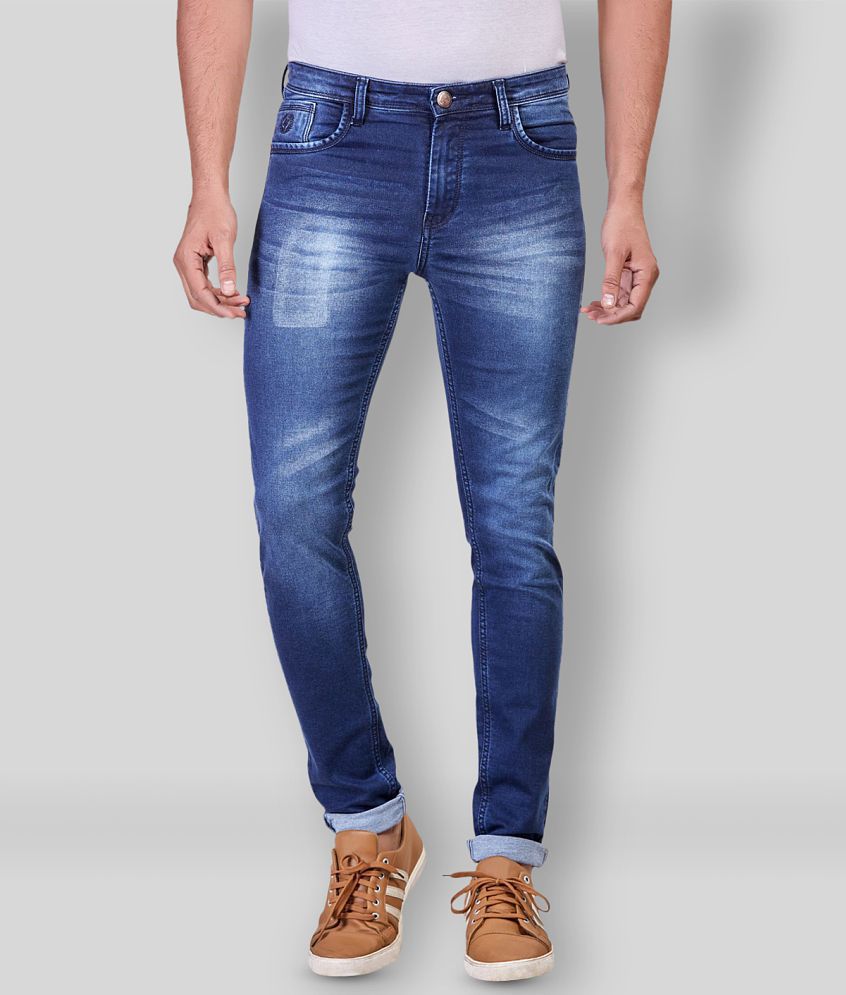 HJ HASASI Dark Blue Regular Fit Jeans - None