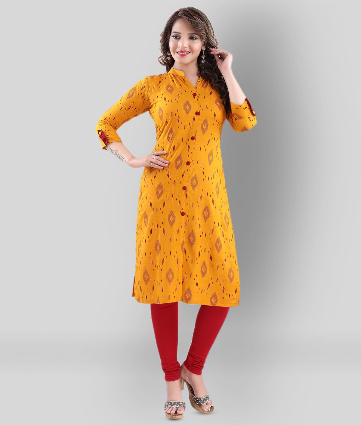 FabbibaPrints  Blue Rayon Womens Straight Kurti  Buy FabbibaPrints   Blue Rayon Womens Straight Kurti Online at Best Prices in India on Snapdeal