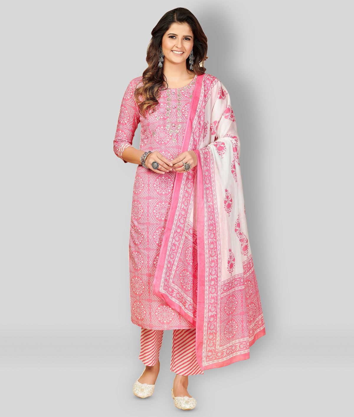     			Vbuyz - Multicolor Straight Cotton Women's Stitched Salwar Suit ( Pack of 1 )