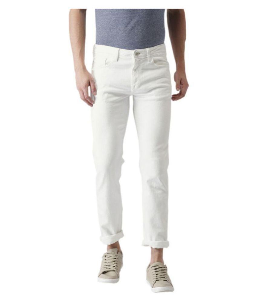     			x20 - White Cotton Blend Slim Fit Men's Jeans ( Pack of 1 )