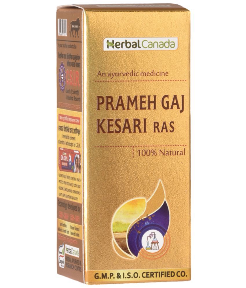Harc Herbal Canada Prameh Gaj Kesari Ras Tablet 25 No's pack of 1|100% Natural Products