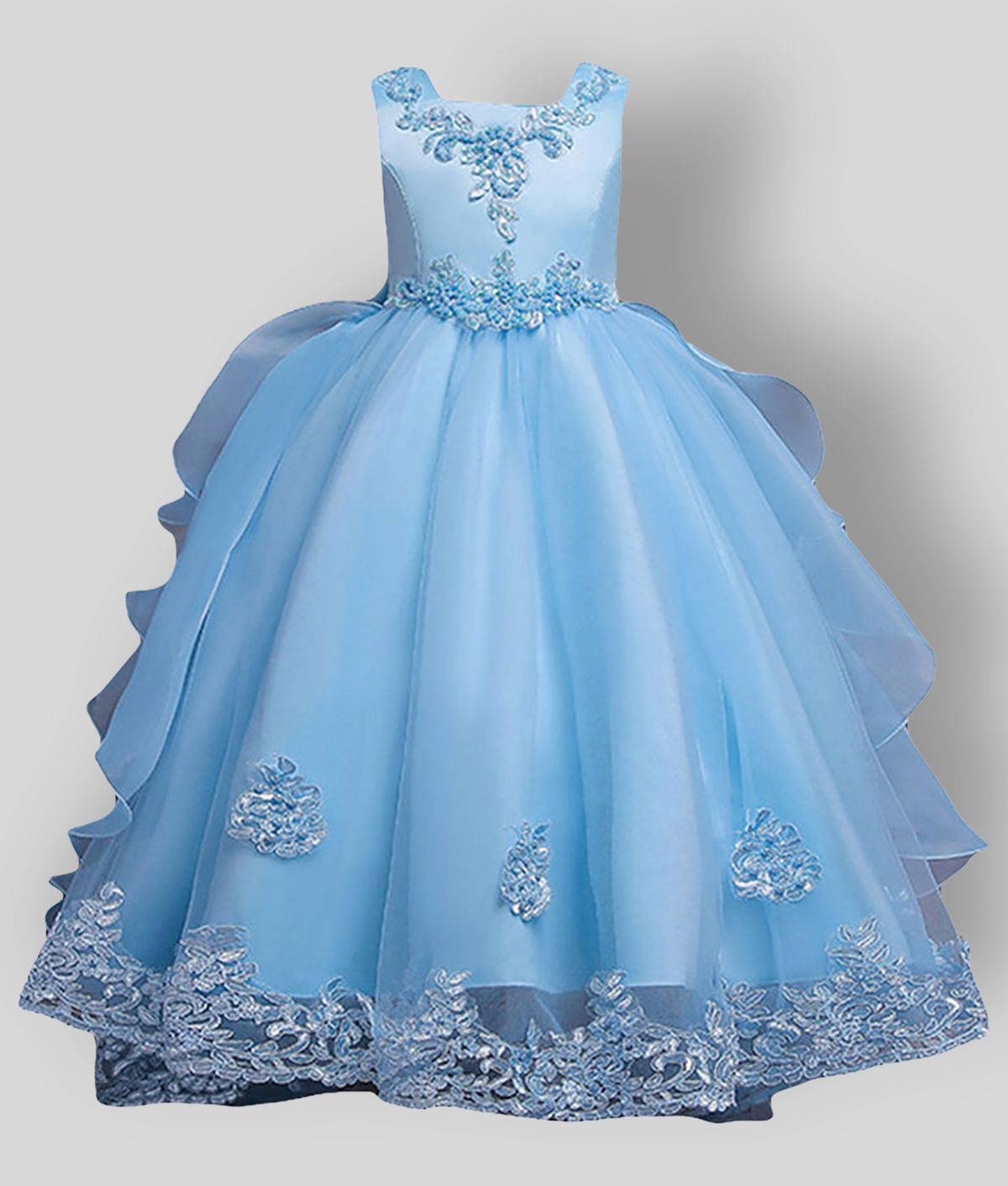 HOPSCOTCH - Aqua Polyester Girl's Gown ...