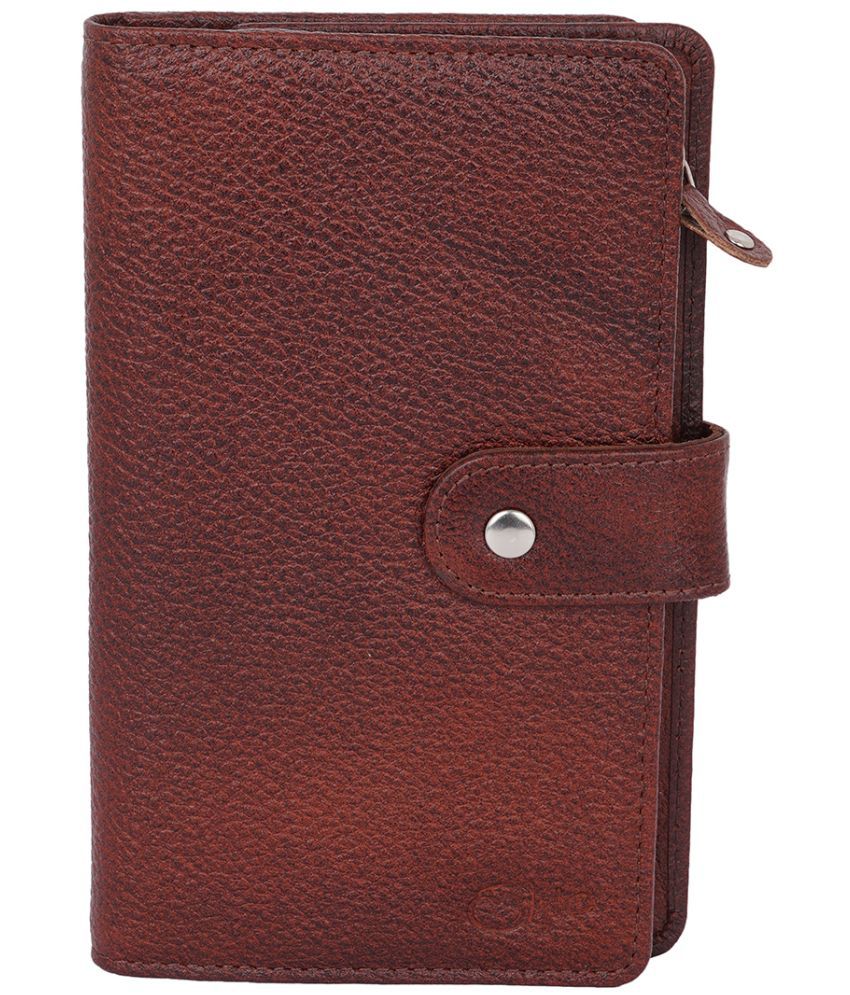     			Style 98 Maroon Pure Leather Passport Holder Wallet