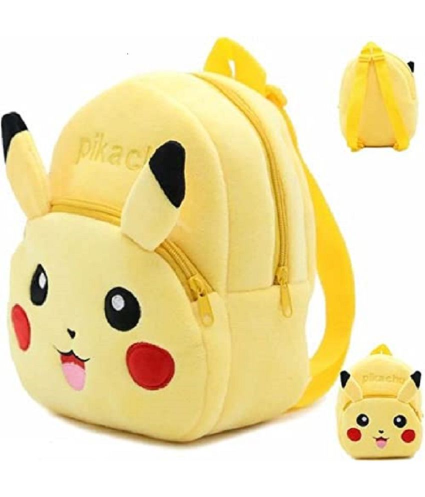     			aurapuro - Yellow Fabric Backpack For Kids