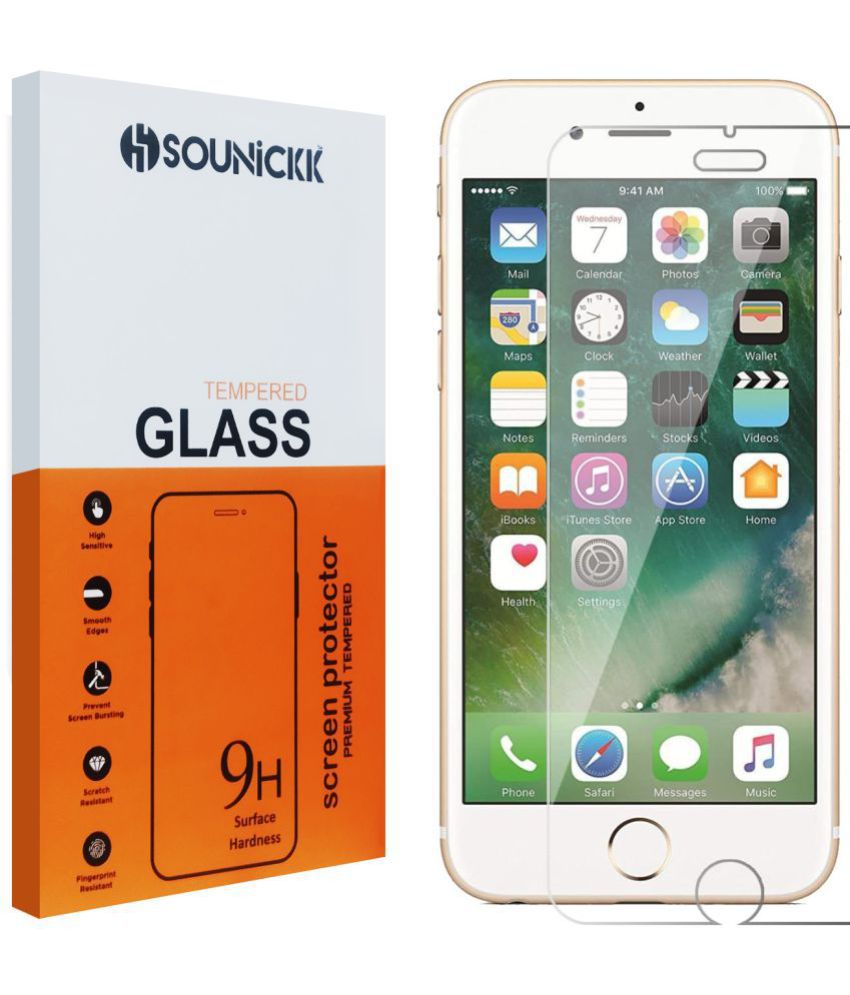 sounickk - Tempered Glass Compatible For Apple iPhone 7 ( Pack of 1 )