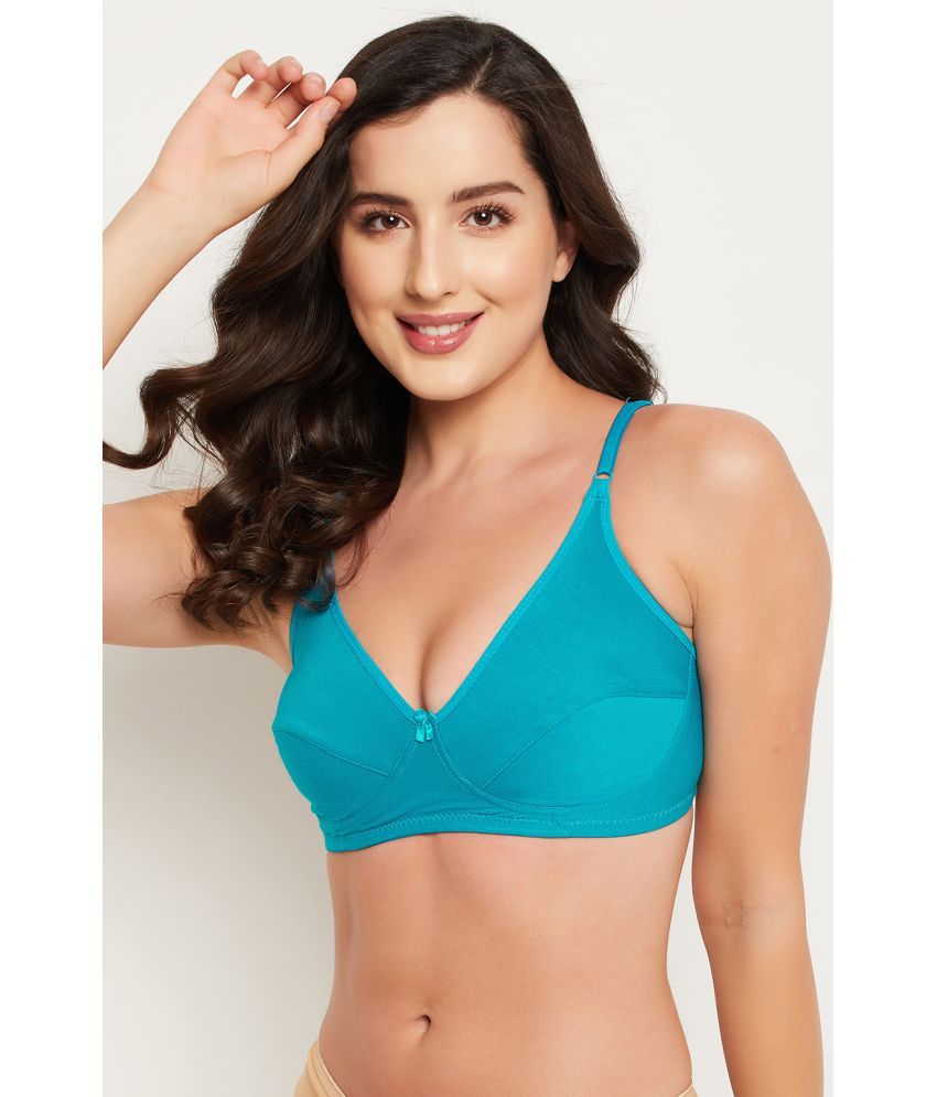     			Clovia Cotton Blend Non Padded Women's Everyday Bra ( Blue )