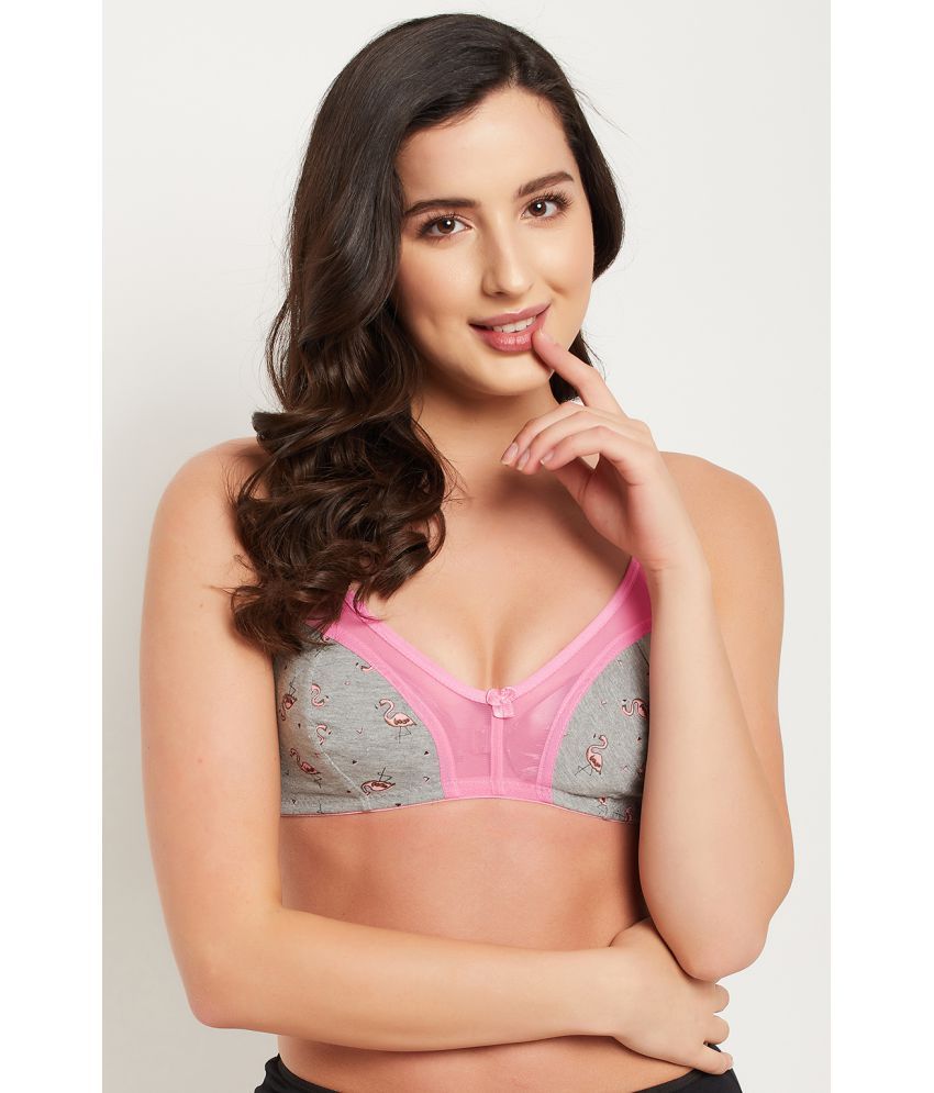     			Clovia Cotton Blend Non Padded Women's Everyday Bra ( Grey Melange )