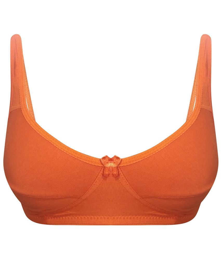     			Clovia Cotton Blend Non Padded Women's Everyday Bra ( Orange )