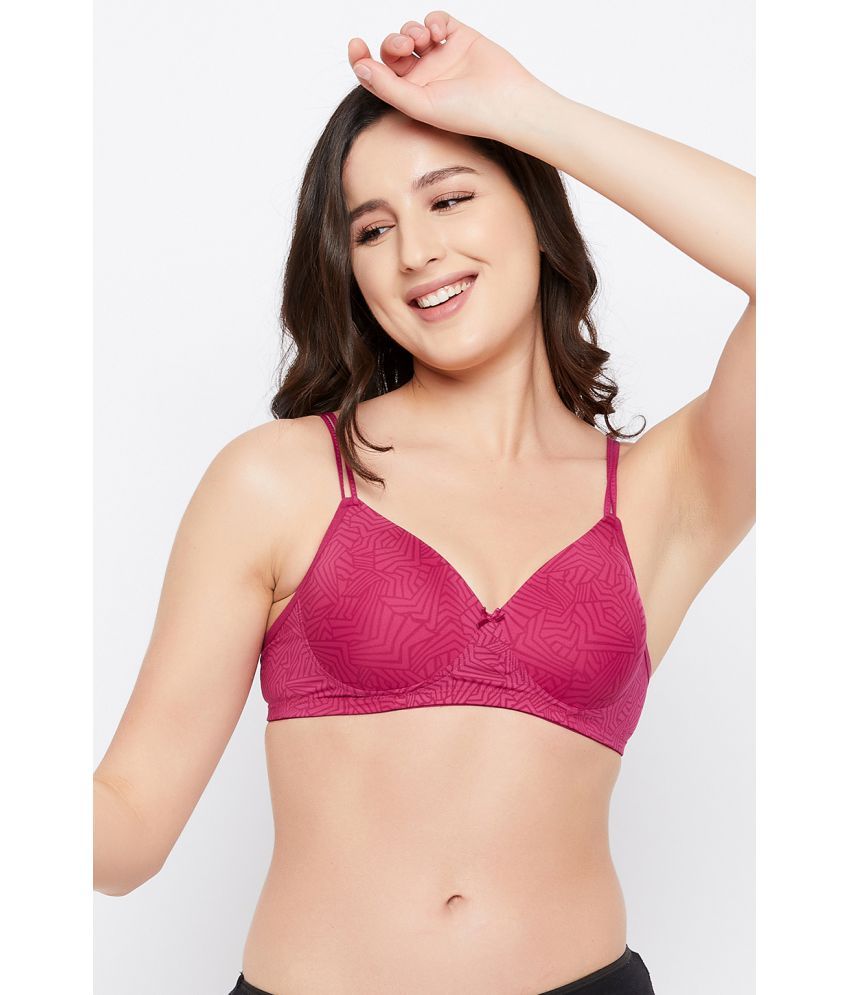     			Clovia Nylon Lightly Padded Women's T-Shirt Bra ( Pink )