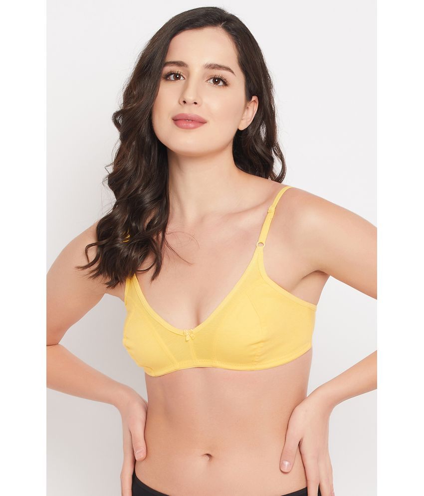     			Clovia Cotton Blend Non Padded Women's Everyday Bra ( Yellow )