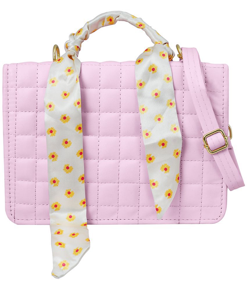 TAP FASHION - Pink PU Sling Bag
