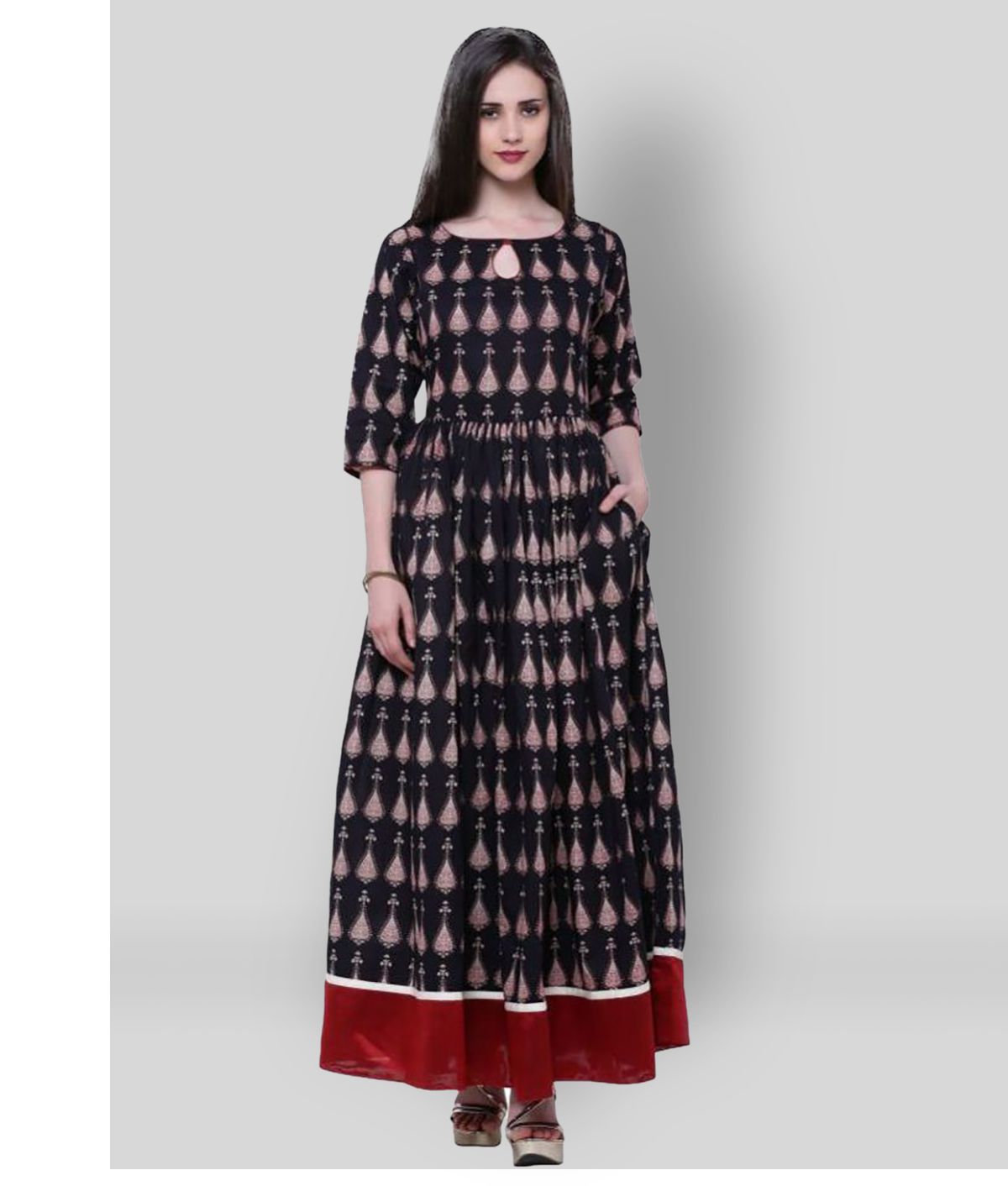     			Divena - Multicolor Cotton Women's A-line Dress ( Pack of 1 )