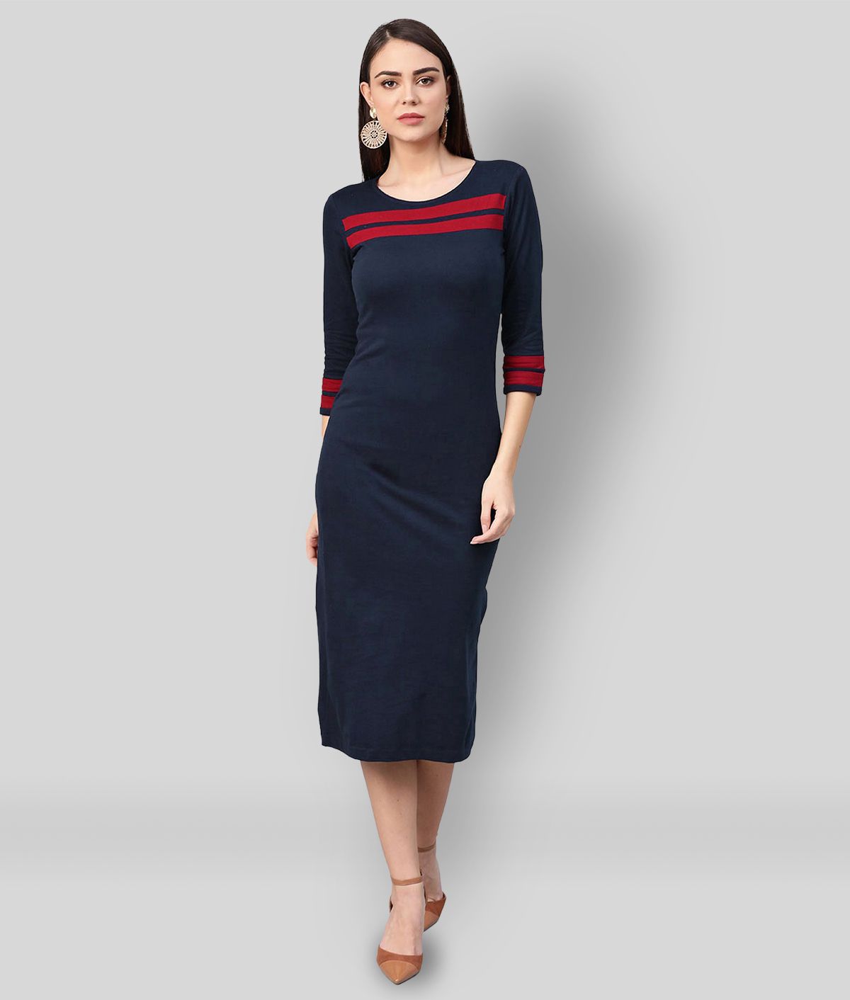     			Zima Leto - Navy Blue Polyester Women's Bodycon Dress ( Pack of 1 )