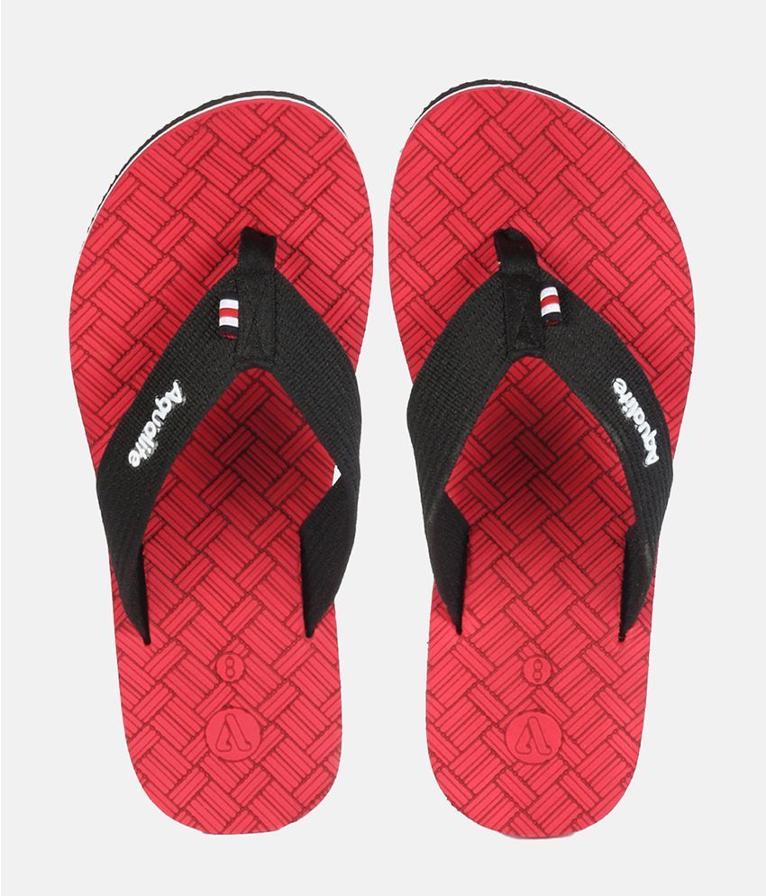     			Aqualite - Red Men's Thong Flip Flop