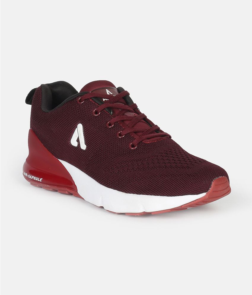     			Aqualite - Maroon Men's Sports Running Shoes