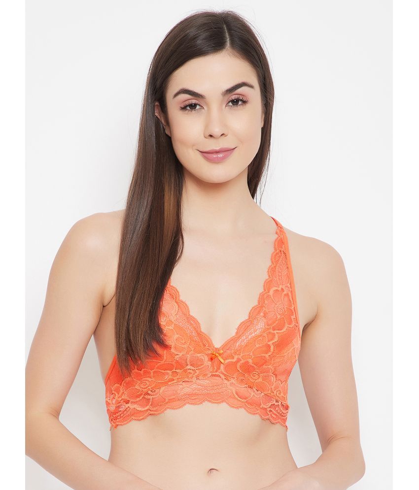     			Clovia - Orange Lace Women's Bralette Bra