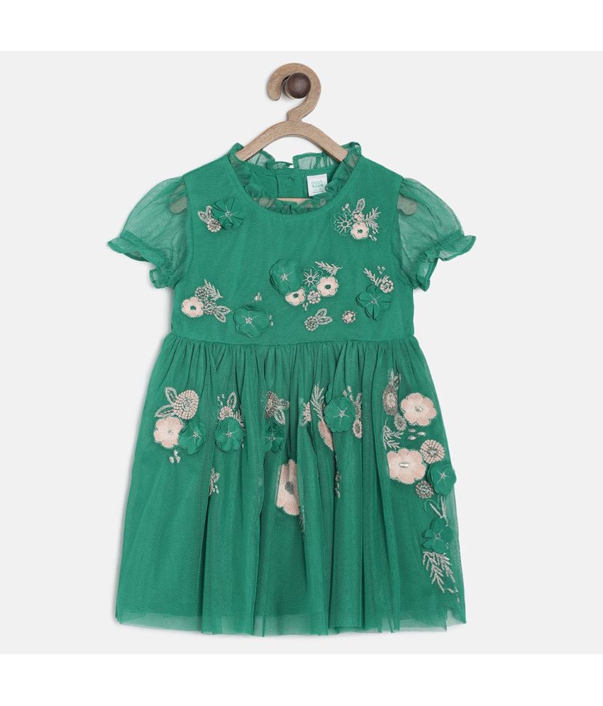     			MINI KLUB - Green Polyester Baby Girl Dress ( Pack of 1 )