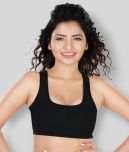 Dermawear Black Poly Cotton Solid Sports Bra