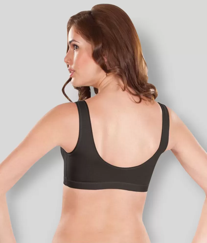 Dermawear Black Poly Cotton Solid Sports Bra - Buy Dermawear Black Poly  Cotton Solid Sports Bra Online at Best Prices in India on Snapdeal