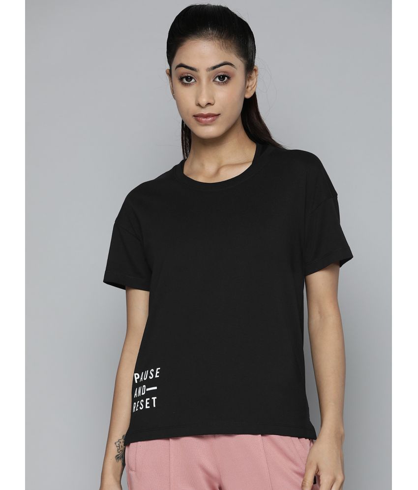     			Alcis Black Poly Cotton Tees - Single