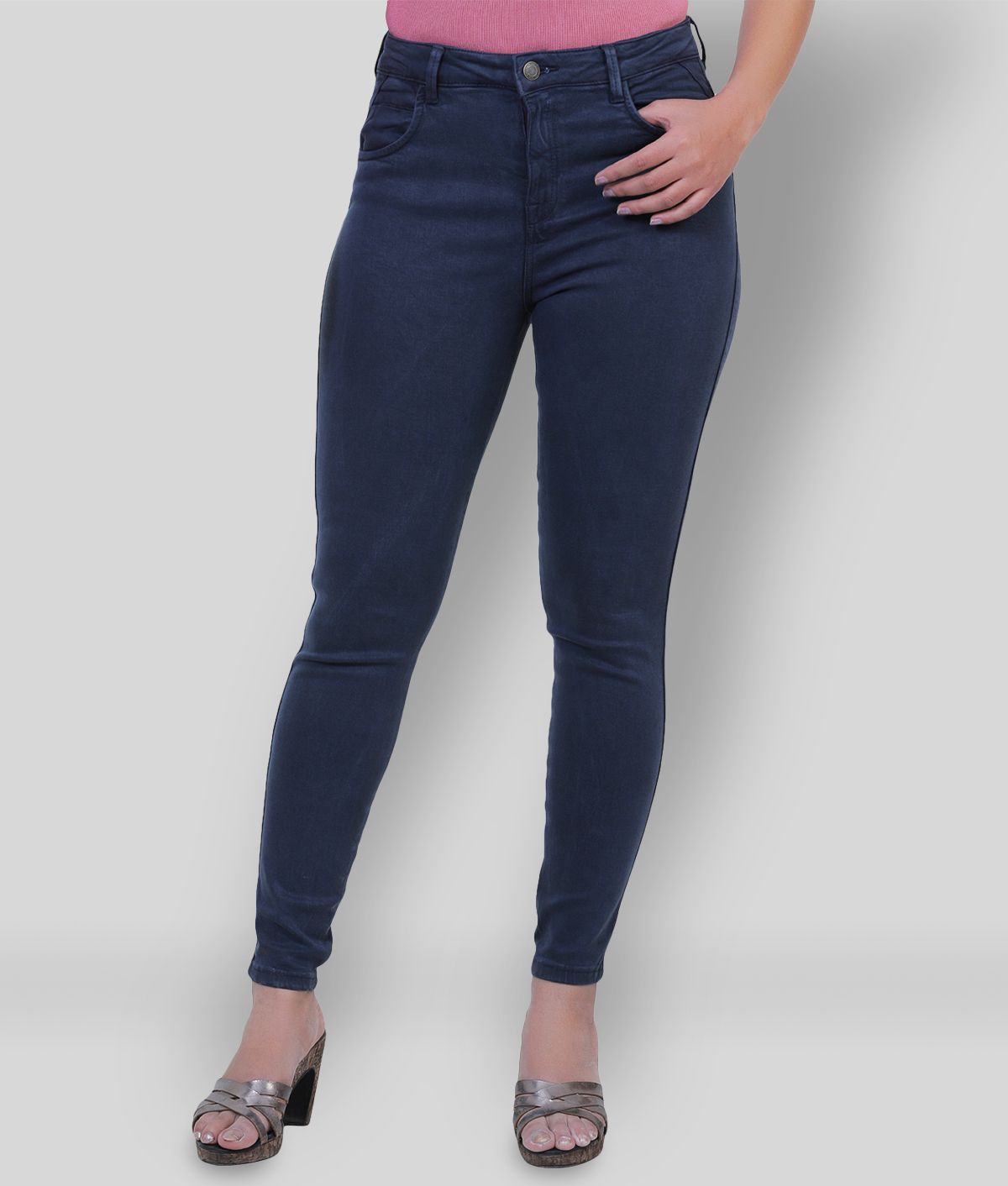 Sisney Cotton Lycra Jeans - Navy