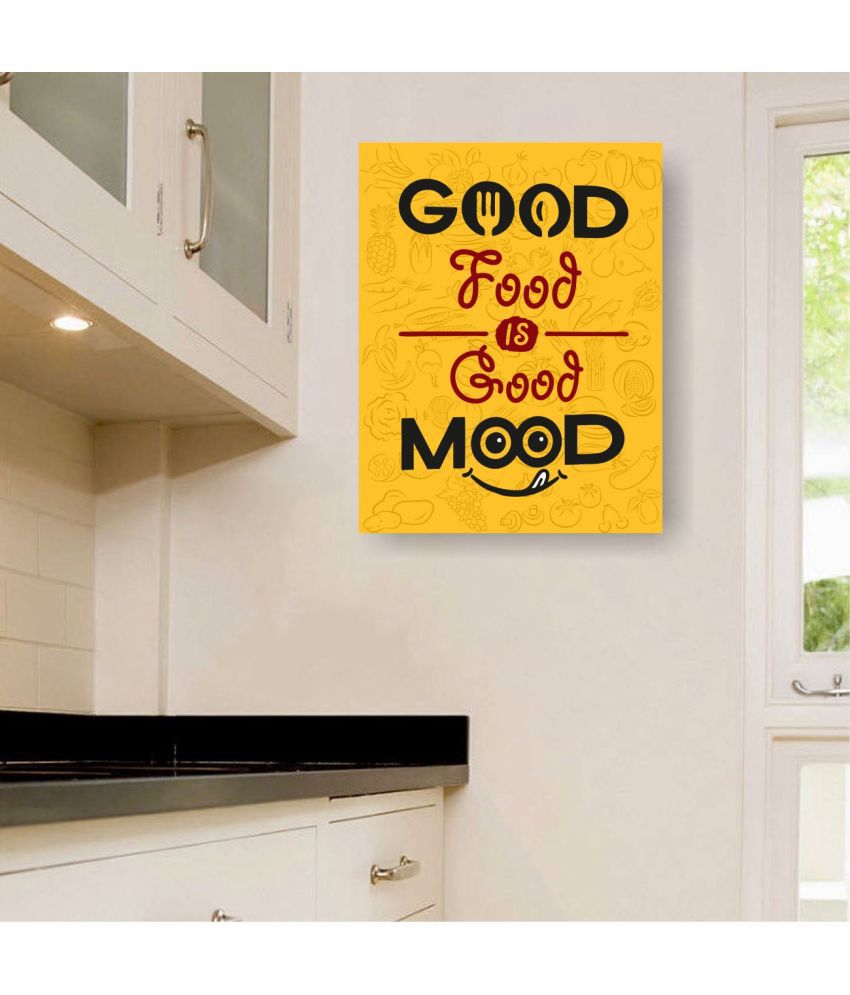     			Asmi Collection Good Food is Good Mood Self Adhesive Wall Sticker ( 40 x 30 cms )