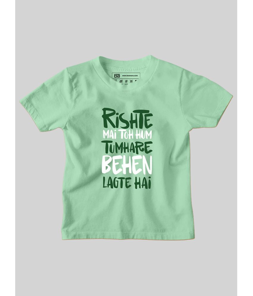     			Be Awara - Mint Green Cotton Girls T-Shirt ( Pack of 1 )