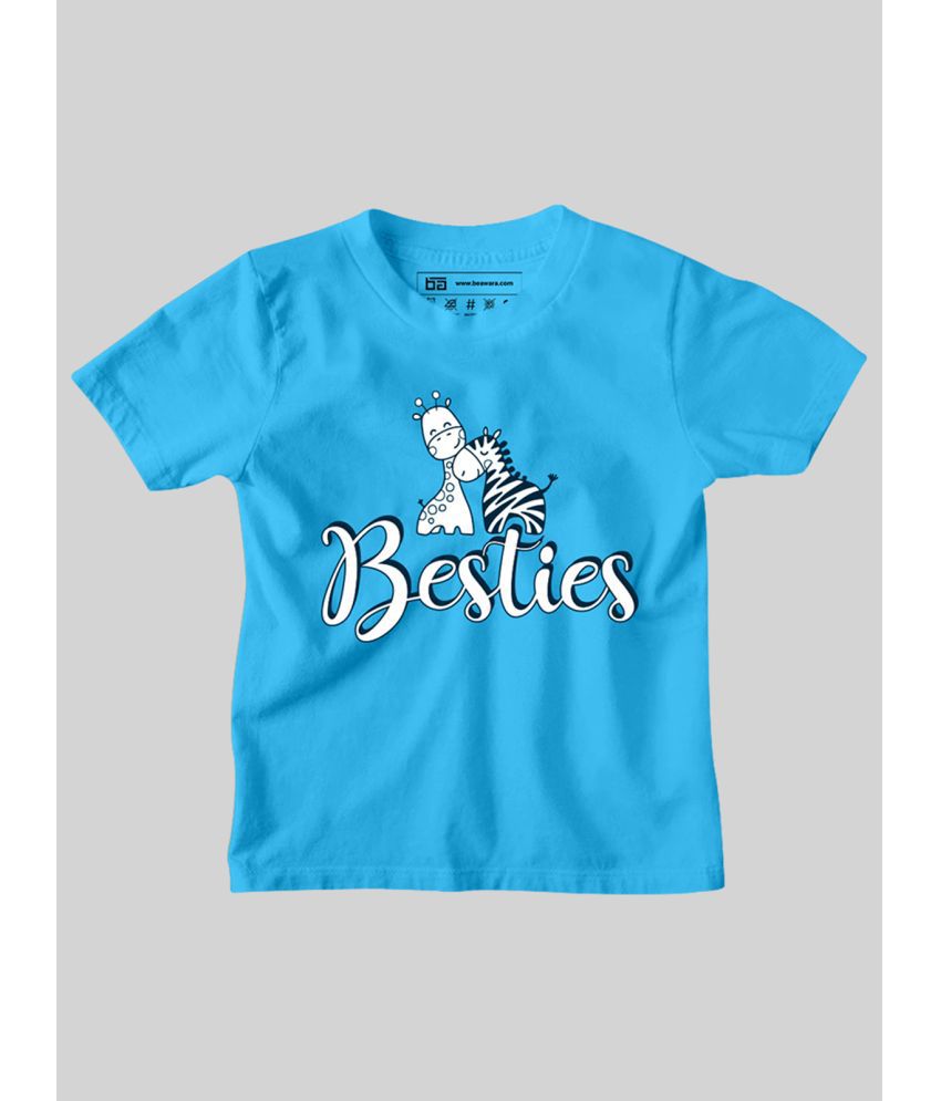 Be Awara - Sky Blue Cotton Boy's T-Shirt ( Pack of 1 )