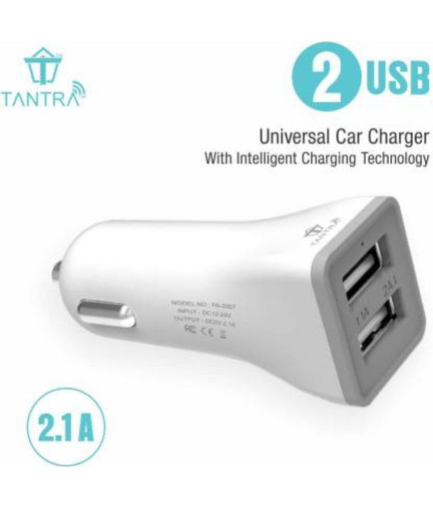     			Tantra Car Mobile Charger 2 USB CAR CHARGER White