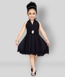 Aarika Net Shift Dress For Girls ( Pack of 1 , Black )