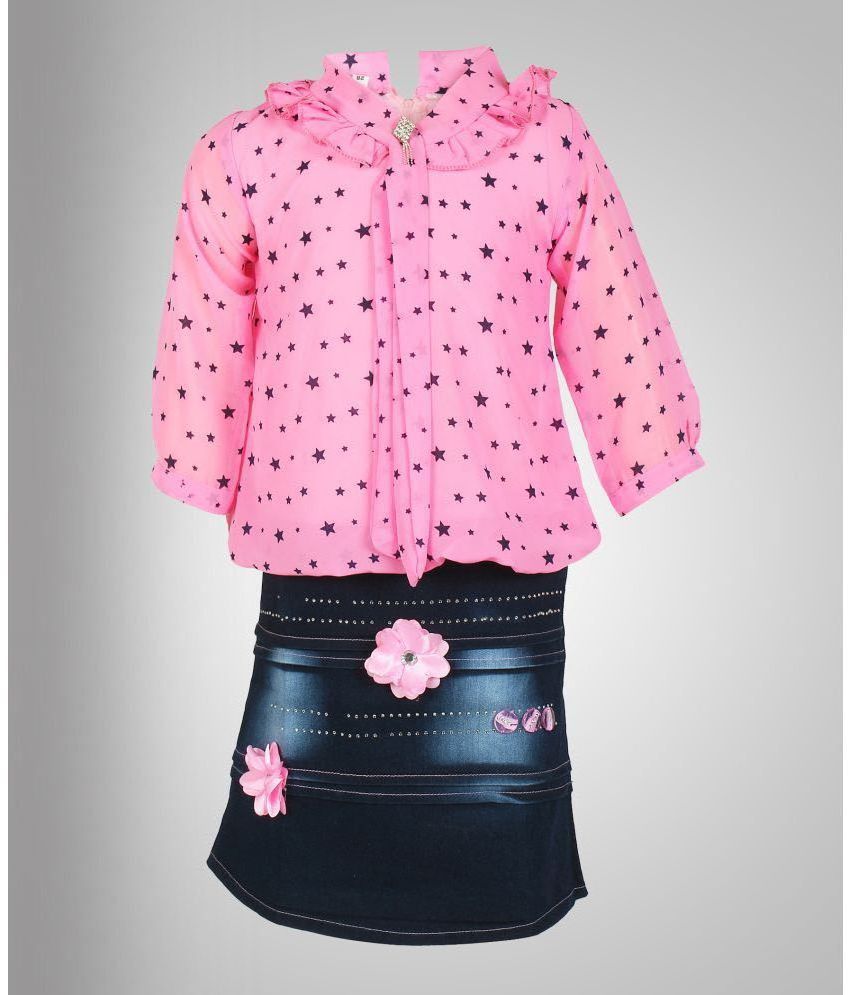     			Cherry Tree - Pink Cotton Blend Girls A-line Dress ( Pack of 1 )
