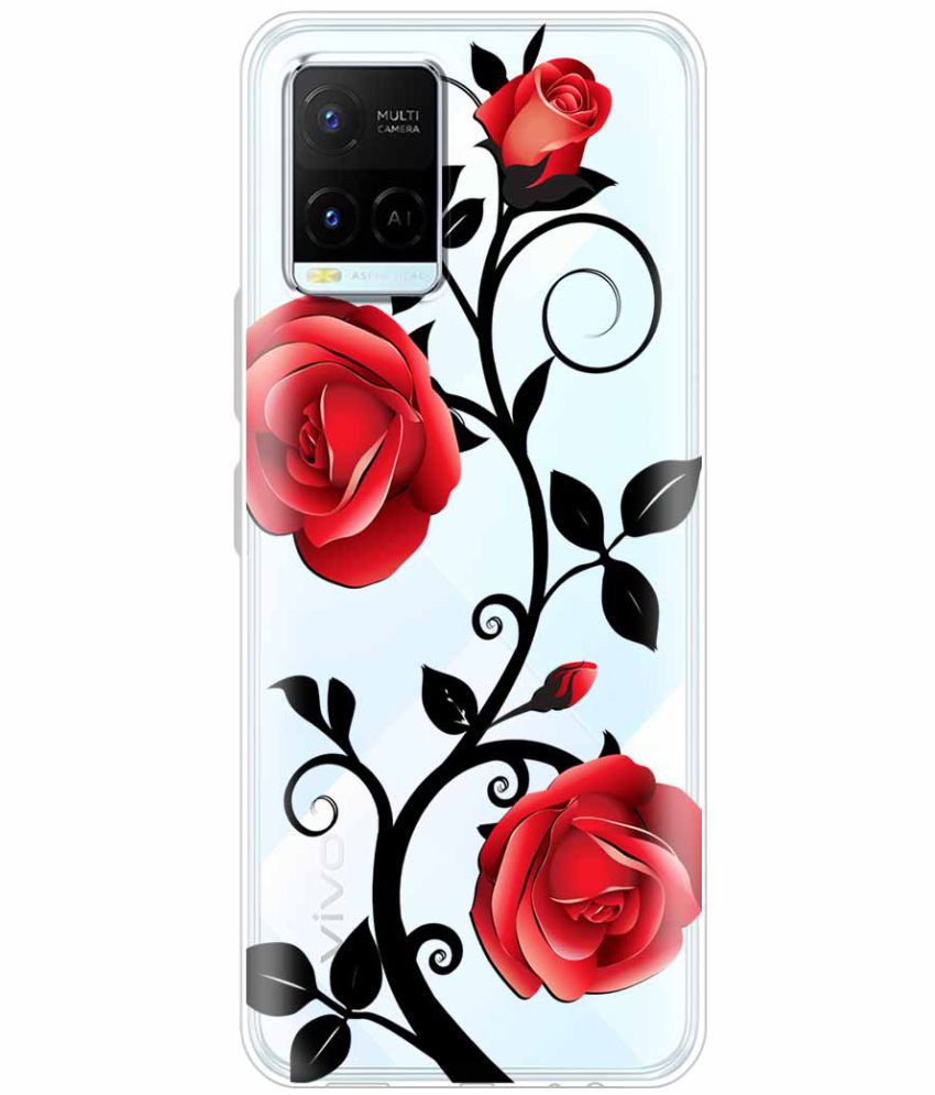     			NBOX - Multicolor Silicon Printed Back Cover Compatible For VIVO Y21 2021 ( Pack of 1 )
