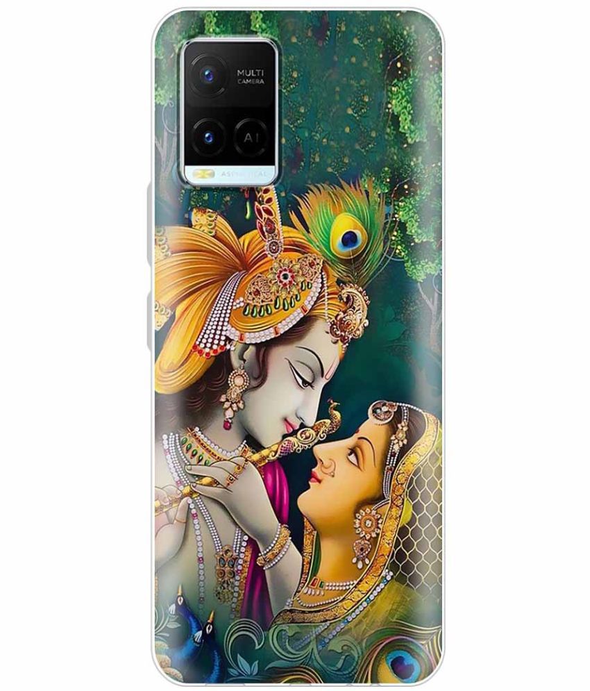     			NBOX - Multicolor Silicon Printed Back Cover Compatible For VIVO Y21 2021 ( Pack of 1 )