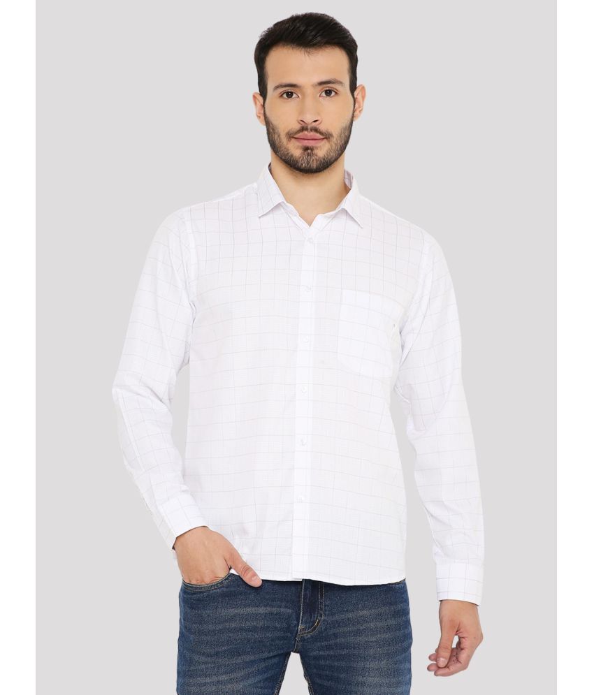     			Maharaja - White Cotton Blend Slim Fit Men's Formal Shirt ( Pack of 1 )