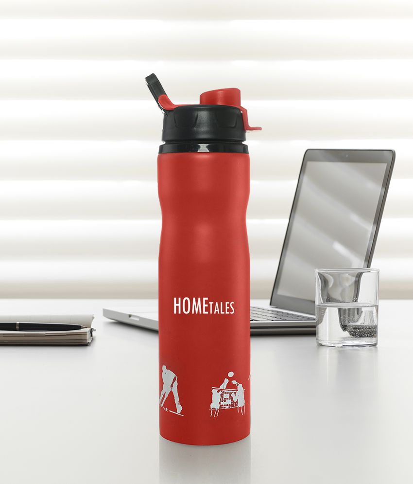 HOMETALES - Red Water Bottle ( Pack of 1 )