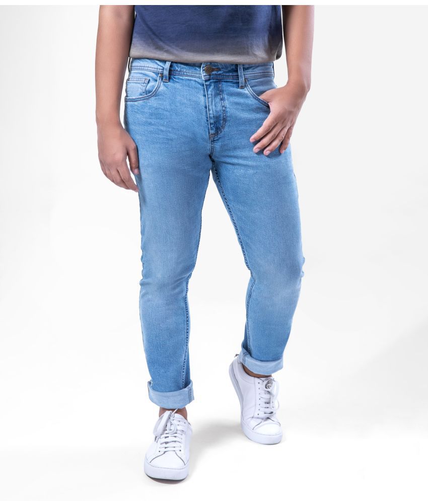     			BLUEViLLE - Blue Denim Slim Fit Men's Jeans ( Pack of 1 )