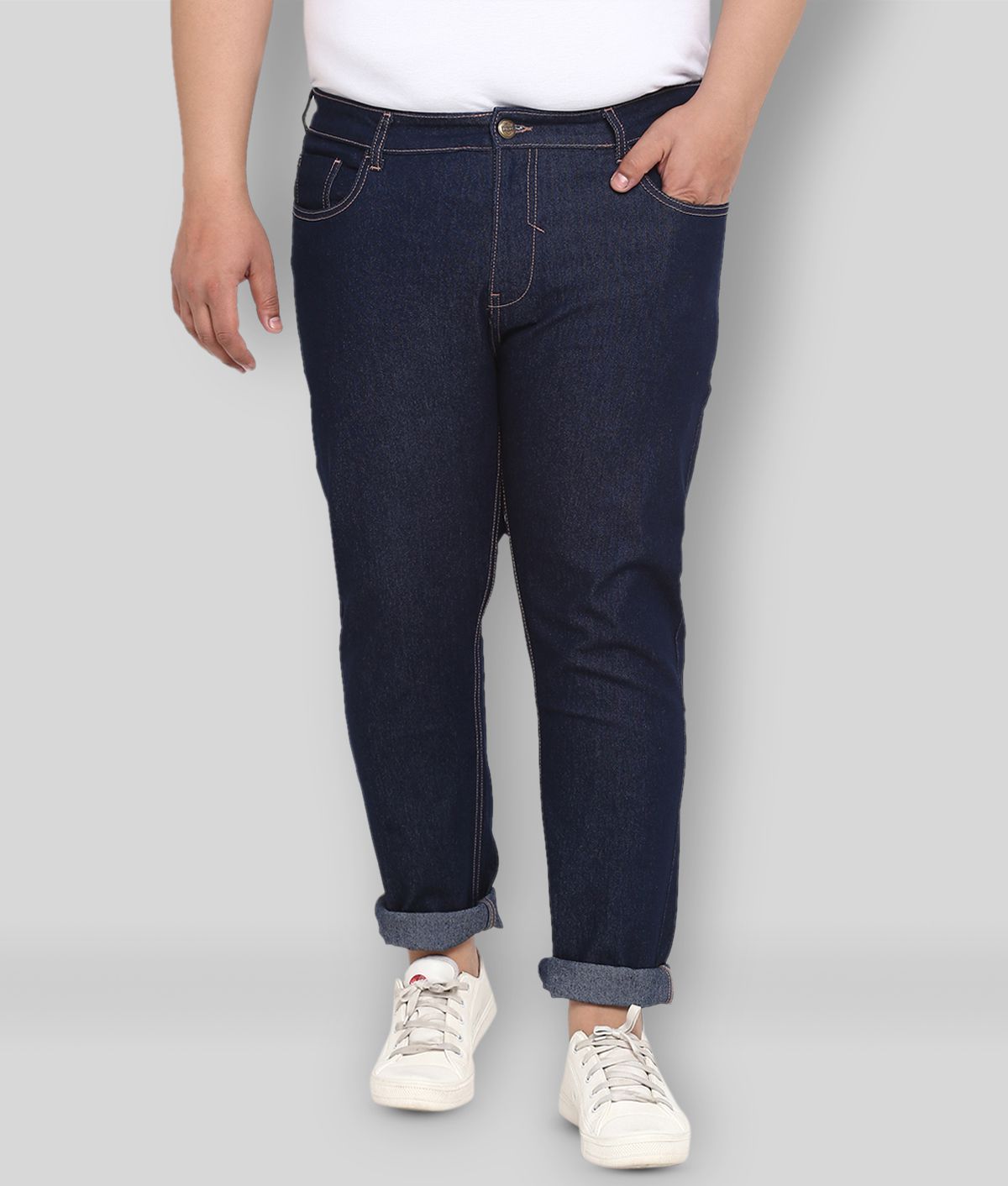    			Urbano Plus - Dark Blue Denim Regular Fit Men's Jeans ( Pack of 1 )