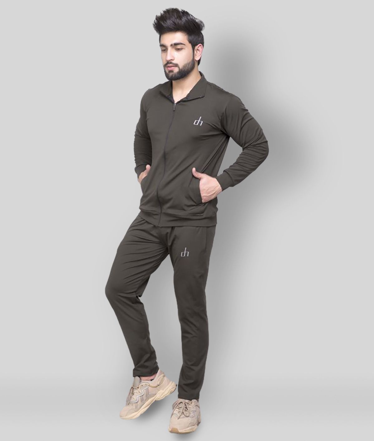 muscle fit tracksuit mens